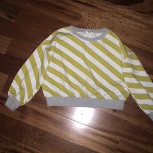 Striped yellow and white shirt